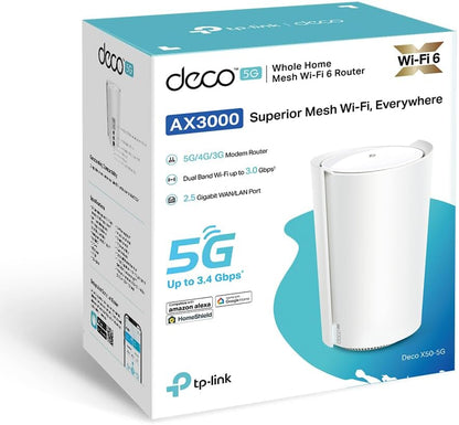 TP-LINK Deco X50-5G LTE WLAN Router Wi-Fi 6 AX3000 3G/4G/5G für bis zu 232 m²