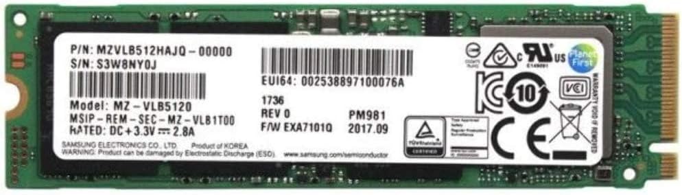 Samsung PM981 SSD 512GB M.2 2280 PCIe 3.0 x4 NVMe Internal SSD – MZVLB512HAJQ