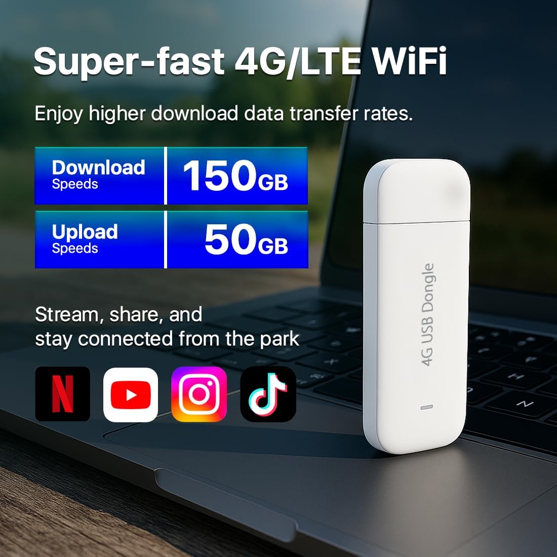 Huawei E3372-325 Surfstick LTE Highspeed 4G 150Mbits USB 2.0 UMTS White