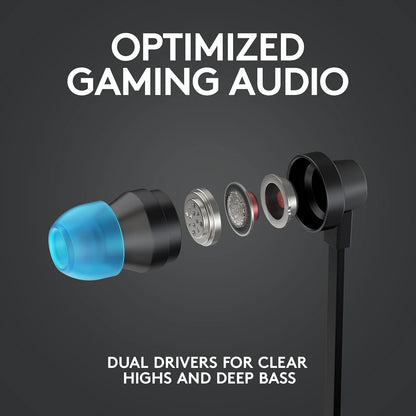 Logitech G G333 Kopfhörer VR Edition Gaming InEar Buds für Oculus Quest Schwarz