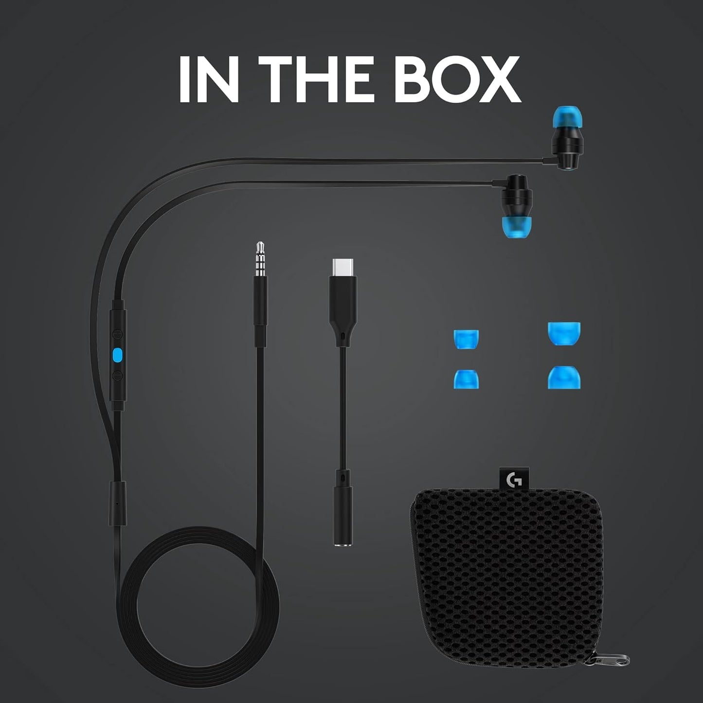 Logitech G G333 Kopfhörer VR Edition Gaming InEar Buds für Oculus Quest Schwarz