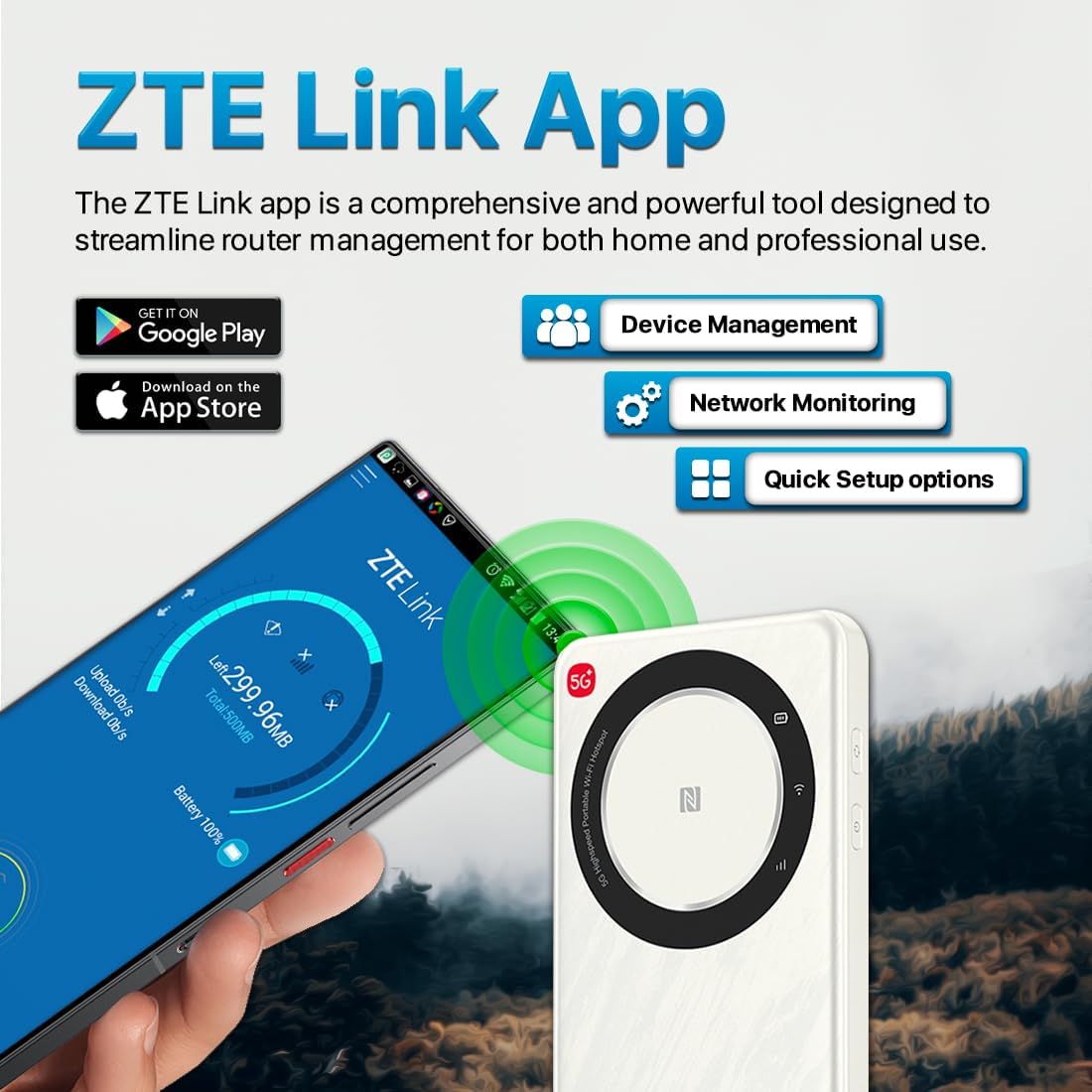 ZTE U30 Air Router Mobiler WiFi 5G Hotspot tragbar Dualband inklusive Lebara SIM Karte