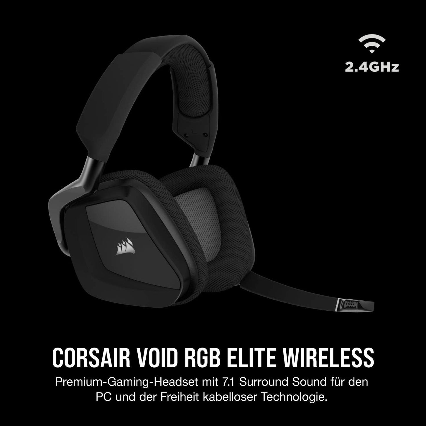 Corsair Void Elite Wireless Gaming Headset 7.1 Surrond Sound Bluetooth - Schwarz