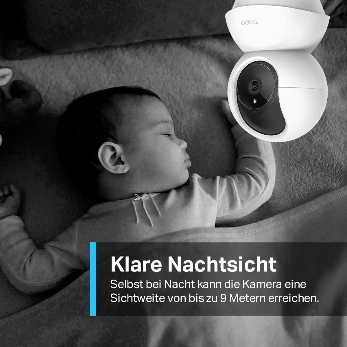 TP-LINK Tapo C210 WLAN Netzwerk-Überwachungskamera Linsenschwenkung und Neigung