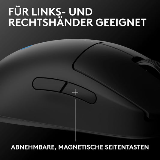 Logitech G PRO 2 LIGHTSPEED kabellose Gaming-Maus 44K-DPI-Sensor & USB-C-Ladef.