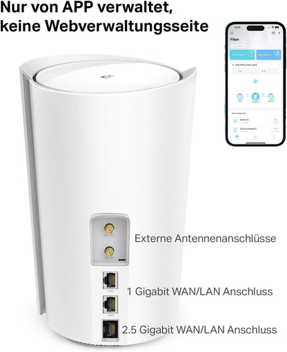 TP-LINK Deco X50-5G LTE WLAN Router Wi-Fi 6 AX3000 3G/4G/5G für bis zu 232 m²