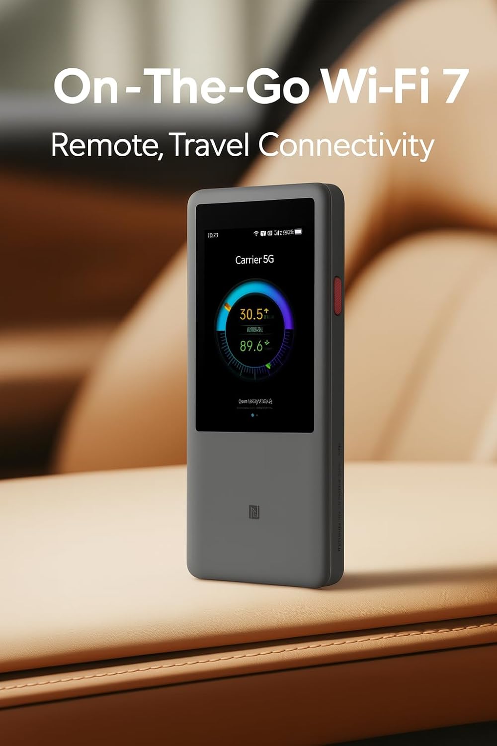 ZTE U60 Mobiler 5G WiFi 7 LTE Hotspot Wingle Touchscreen für bis zu 64 Geräte