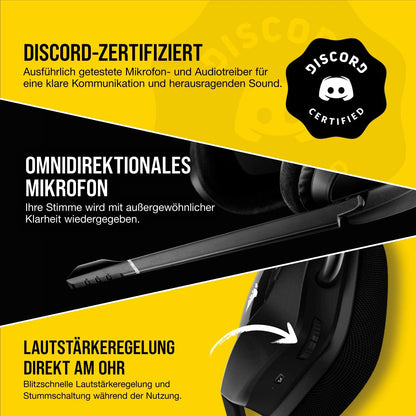 Corsair Void Elite Wireless Gaming Headset 7.1 Surrond Sound Bluetooth - Schwarz