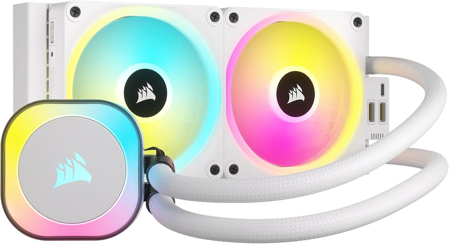 Corsair iCUE Link H100i RGB Flüssig-CPU-Kühler 2x QX120 RGB-Lüfter 240mm AIO