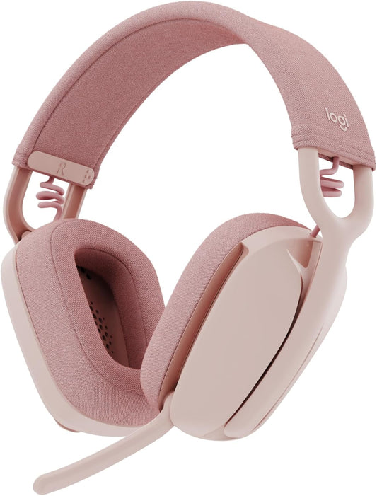 Logitech Zone Vibe 100 Bluetooth Headset - kabellose Over-Ear-Kopfhörer - Rosa