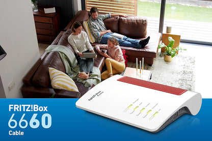 AVM FRITZ!Box 6660 Cable DOCSIS-3.1-Kabelmodem Wi-Fi 6 mit 2.400 / 600 MBit/s