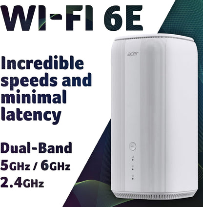 Acer Connect X6E 5G Router Dual-Konnektivität 5G/WAN WiFi6 für bis zu 128 Geräte