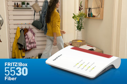 AVM FRITZ!Box 5530 AON Fiber Router für Glasfaserans. Wi-Fi 6 (WLAN AX) 3GBit/s