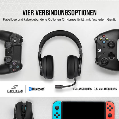 Corsair VIRTUOSO RGB WIRELESS XT Gaming Headset Bluetooth Dolby Atmos for PC/Mac