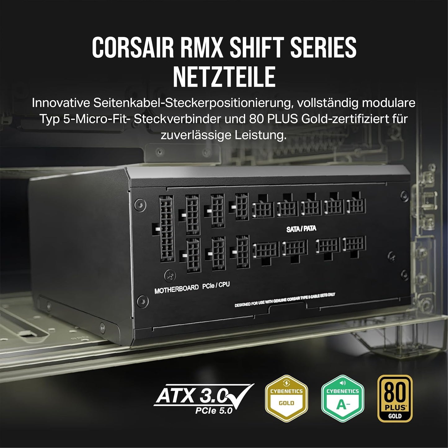 Corsair RMx Shift RM1200x Vollmodulares ATX Netzteil 1200 Watt 80 PLUS GOLD