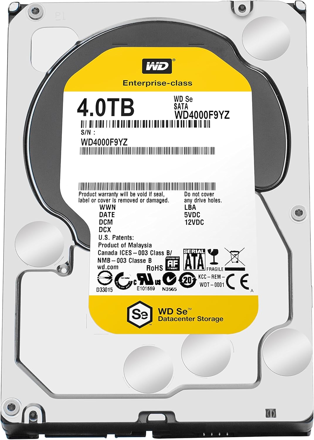 Western Digital WD SE 4TB Interne Festplatte WD4000F9YZ 3,5 Zoll HDD SATA 64MB