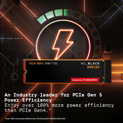 WD_Black SN8100 1TB Interne SSD WDS100T1X0M-00CMT0 M.2 2280 PCI 5.0 x4 (NVMe)