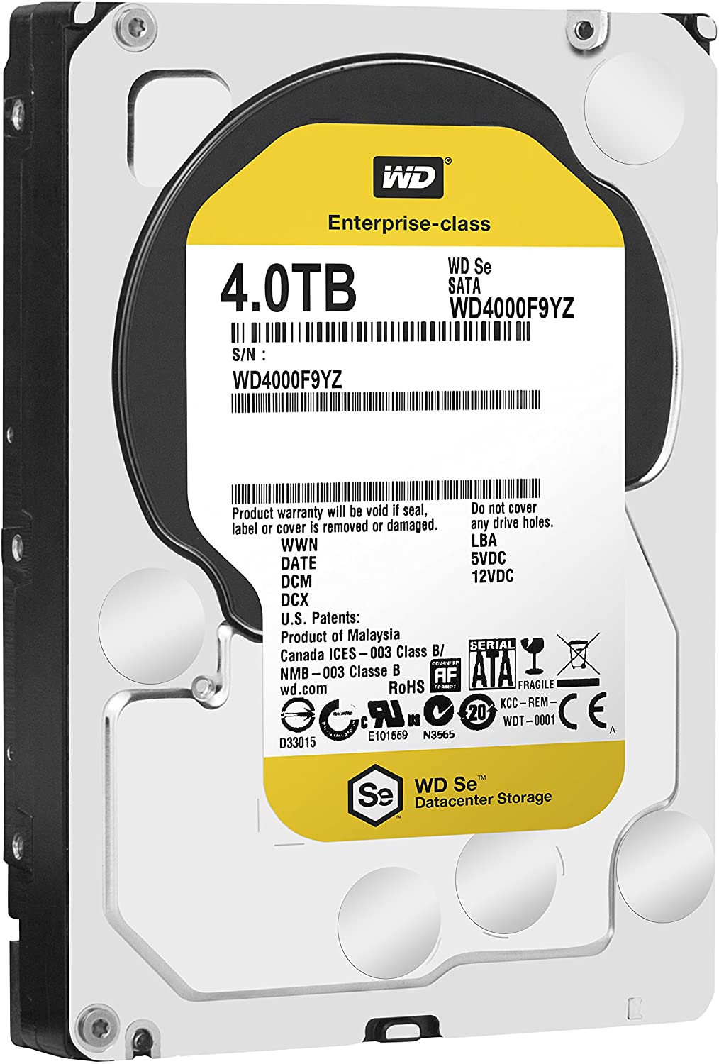 Western Digital WD SE 4TB Interne Festplatte WD4000F9YZ 3,5 Zoll HDD SATA 64MB