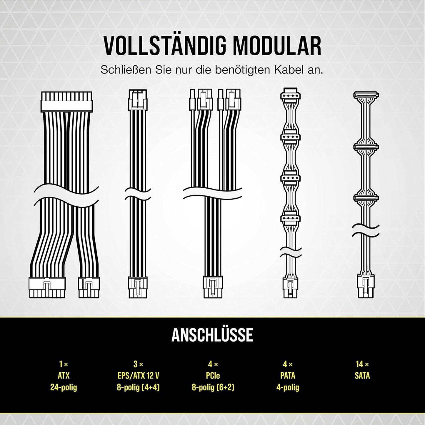 Corsair RM Series RM750 Vollmodulares ATX Netzteil 750 Watt 80 PLUS Gold Weiß