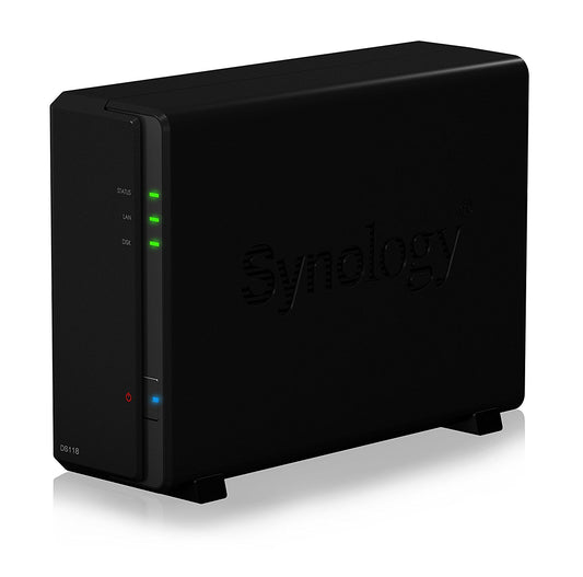 Synology DS118 1-Bay NAS Leistungsstarker Netzwerkspeicher, Medienserver, Cloud