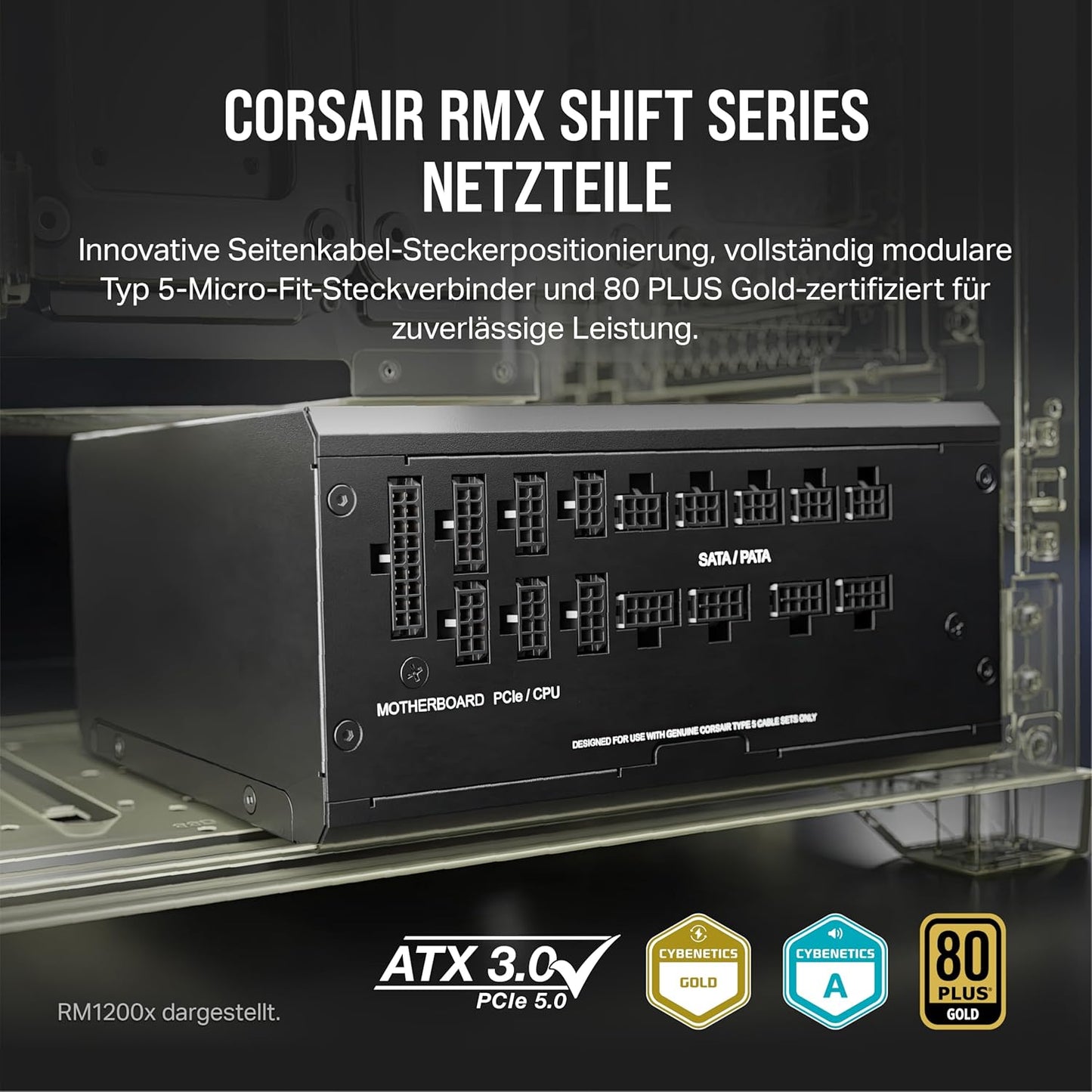 Corsair RMx Shift RM1000x Vollmodulares ATX Netzteil 1000 Watt 80 PLUS GOLD