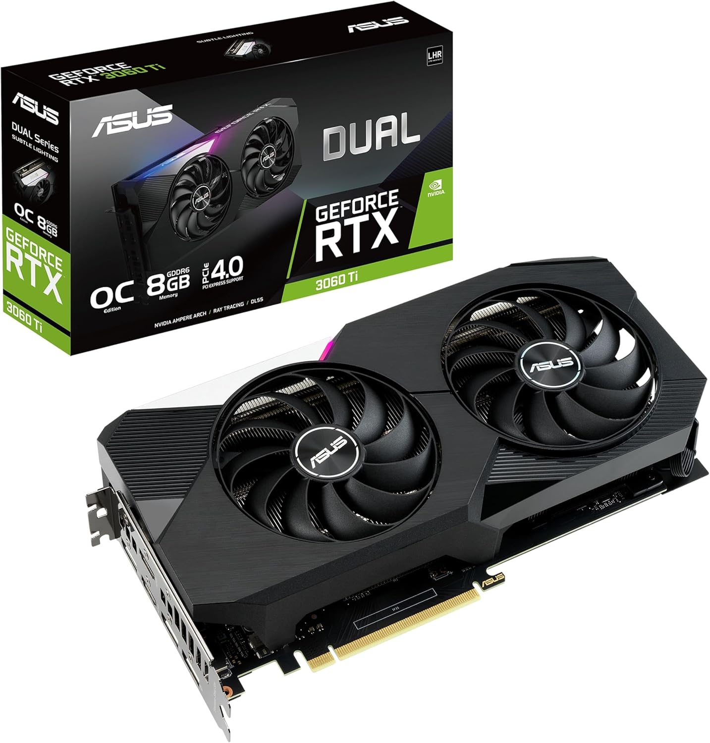 ASUS Dual GeForce RTX 3060 Ti V2 OC Edition 8GB GDDR6 Graphics Card PCIe 4.0 HDMI DisplayPort