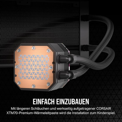 CORSAIR iCUE H100i ELITE RGB Flüssig-CPU-Kühler AF Elite Series 240-mm-Radiator