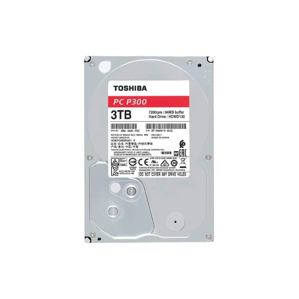 Toshiba P300 3TB Internal Hard Drive HDKPC08ZKA01S 3.5 inch HDD SATA3 7200RPM
