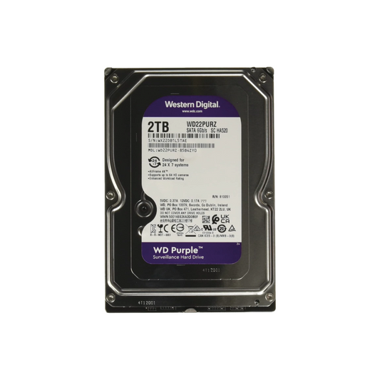 Western Digital WD Purple 2TB Internal Hard Drive WD22PURZ 3.5 inch HDD SATA3