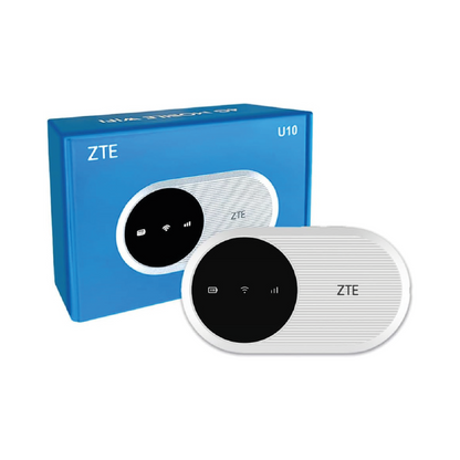 ZTE U10 Mobile Router Hotspot 4G WiFi CAT4 287Mbps for up to 32 devices white