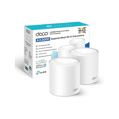 TP-Link Deco X50 Mesh WLAN Set (Pack of 2) Wi-Fi 6 AX3000 Dual Band Router - white