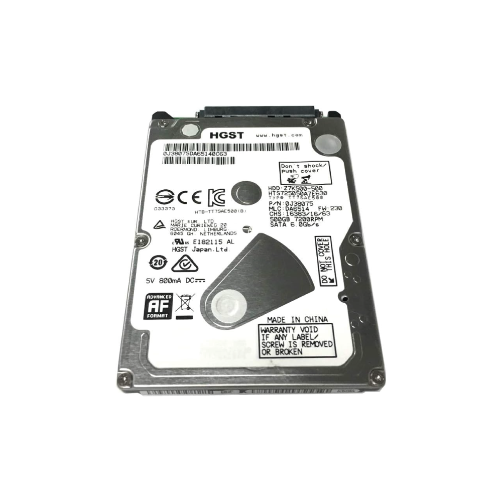 HGST Travelstar Z7K500 500GB Interne Festplatte HTS725050A7E630 2,5 Zoll HDD