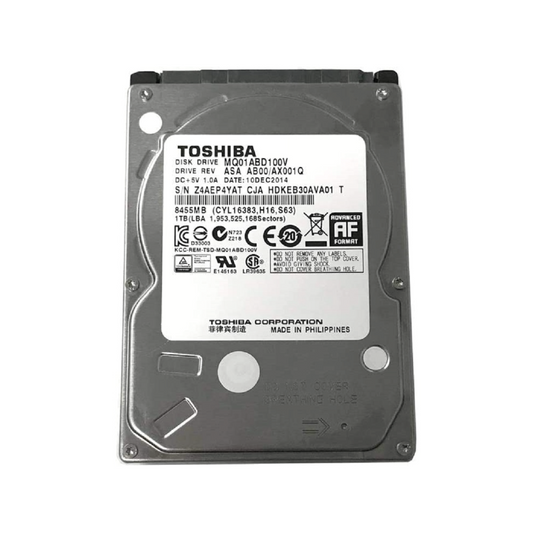Toshiba 1TB Internal Hard Drive MQ01ABD100V 2.5 inch HDD SATA2 5400RPM 8MB