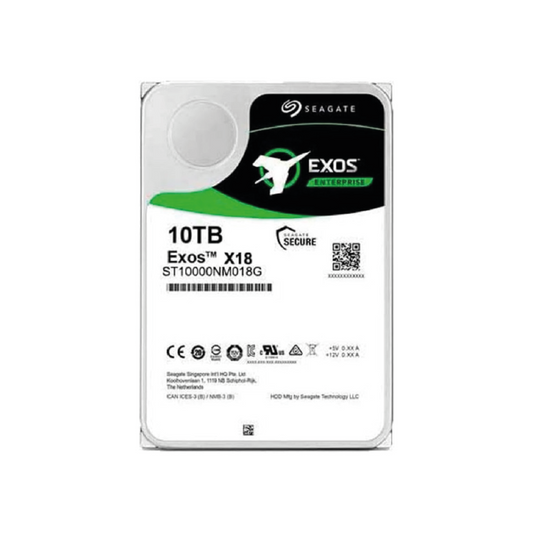 Seagate Exos X18 10TB Internal Server Hard Drive ST10000NM018G 3.5 inch HDD SATA3 