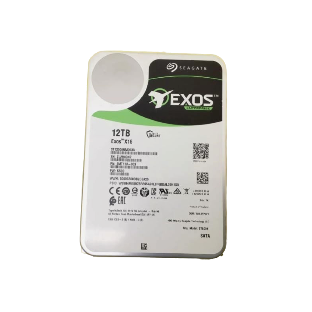 Seagate Exos X16 12TB Internal Server Hard Drive ST12000NM003G 3.5 inch HDD SATA