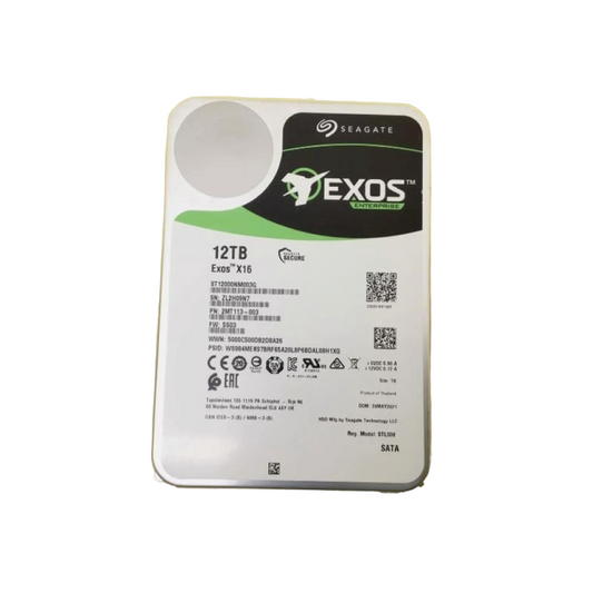 Seagate Exos X16 12TB Internal Server Hard Drive ST12000NM003G 3.5 inch HDD SATA