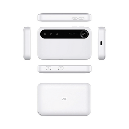 ZTE U50 Mobile 5G WiFi Hotspot with SIM slot for up to 32 devices - White