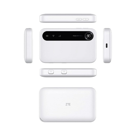ZTE U50 Mobiler 5G WiFi Hotspot mit SIM-Steckplatz bis zu 32 Geräte - Weiß