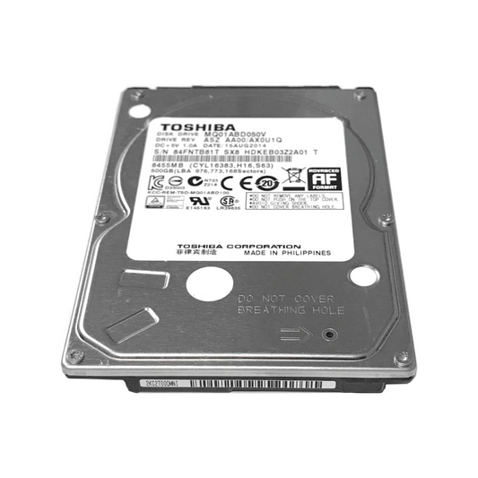 Toshiba 500GB Internal Hard Drive MQ01ABD050V 2.5 inch HDD SATA2 5400RPM 8MB