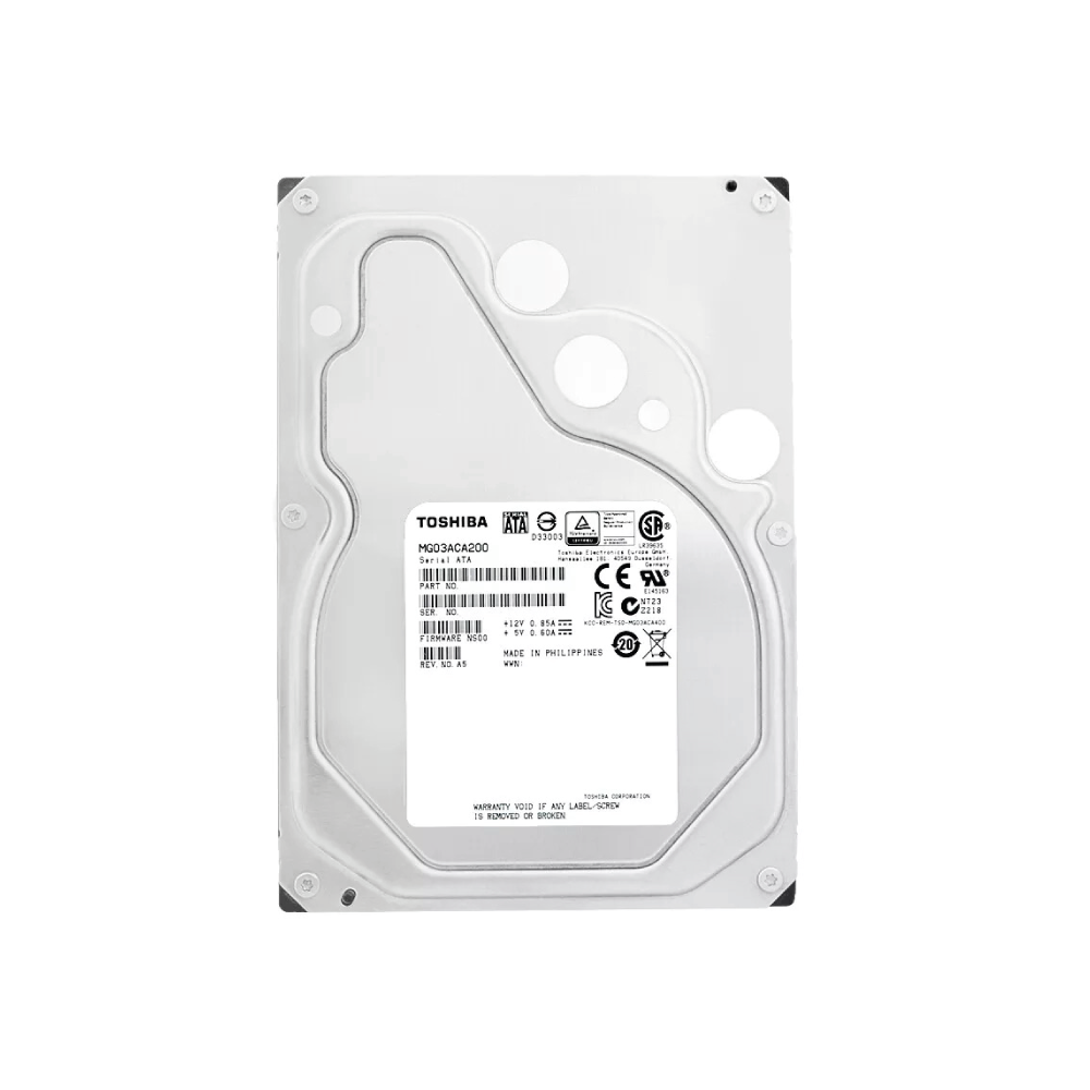 Toshiba 2TB Internal Hard Drive MG03ACA200 - Nearline 3.5 inch HDD SATA3 7200RPM