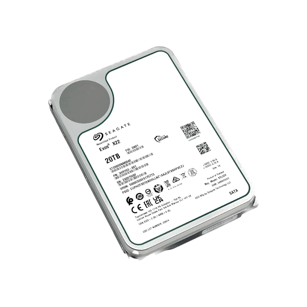 Seagate Exos X22 20TB Internal Hard Drive ST20000NM004E 3.5 inch HDD SATA3 256MB