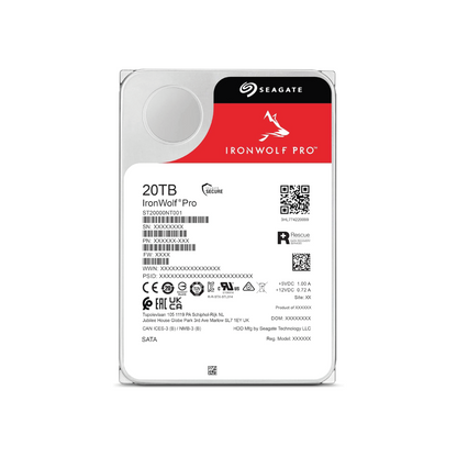 Seagate IronWolf Pro 20TB Internal Hard Drive ST20000NT001 3.5 inch HDD SATA3