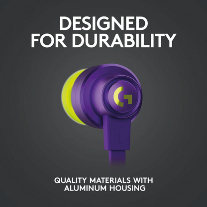 Logitech G G333 Headphones VR Edition Gaming In-Ear Buds for Oculus Quest - Purple