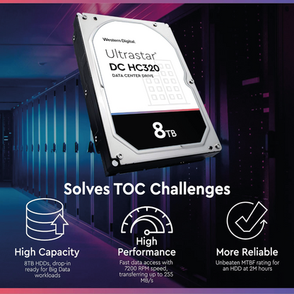 WD HGST Ultrastar DC HC320 8TB Interne Festplatte HUS728T8TALE6LE 3,5 Zoll HDD