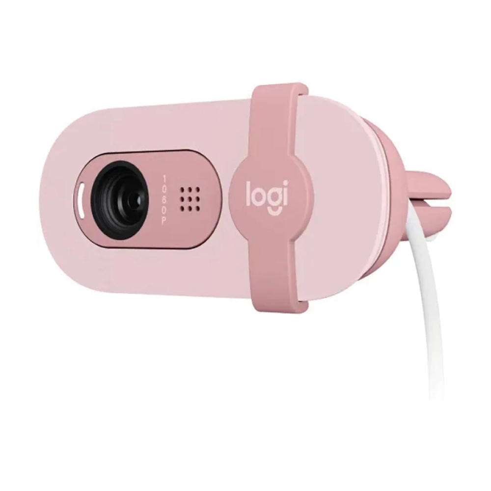 Logitech Brio 100 Webcam Full HD for Meetings and Streaming 1080p 42mm - Pink