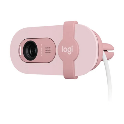 Logitech Brio 100 Webcam Full HD for Meetings and Streaming 1080p 42mm - Pink
