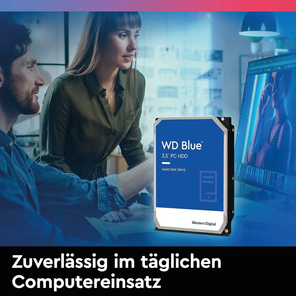 Western Digital WD Blue 1TB Interne Festplatte WD10EZRZ 3,5 Zoll HDD SATA 6/Gbs