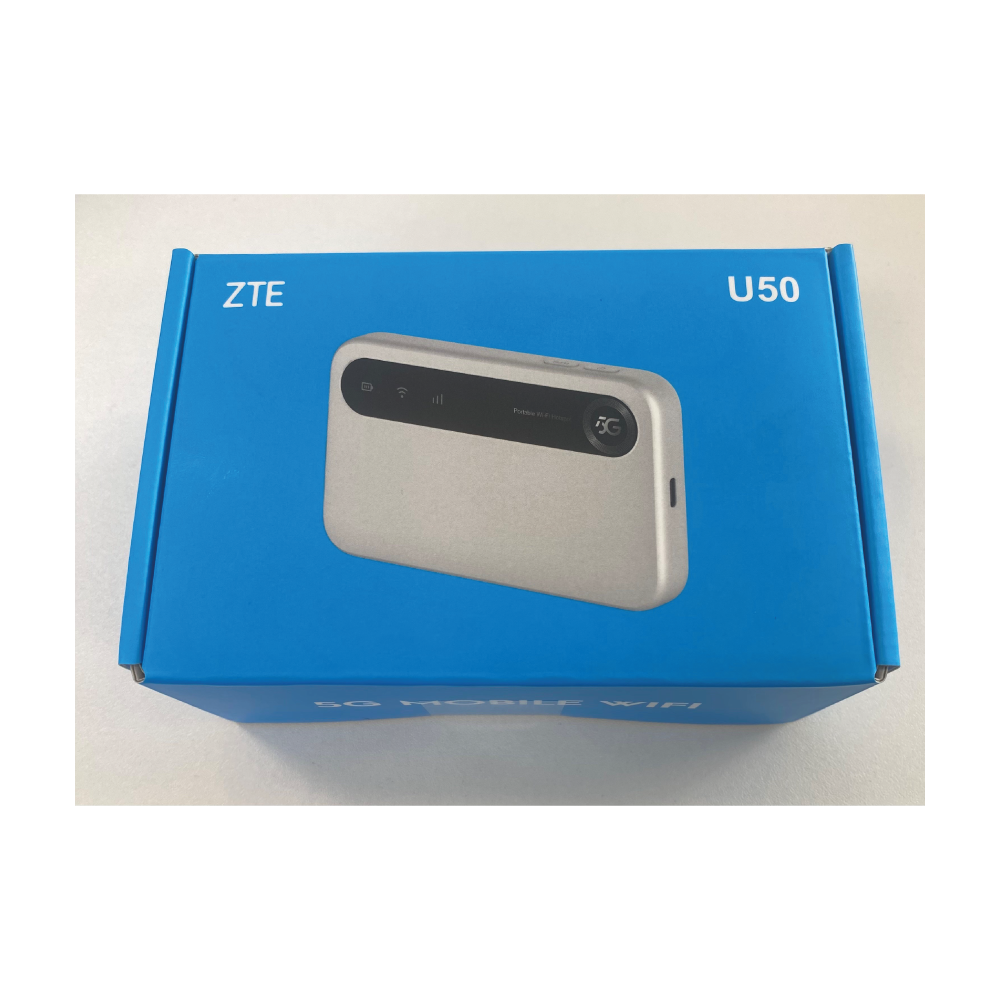 ZTE U50 Mobile Router Hotspot 5G WiFi with SIM slot, supports up to 32 devices, White
