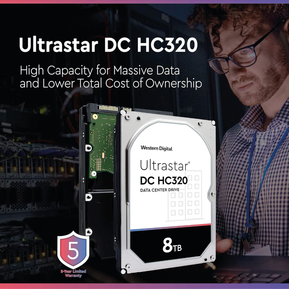 WD HGST Ultrastar DC HC320 8TB Internal Hard Drive HUS728T8TALE6L4 HDD SATA3