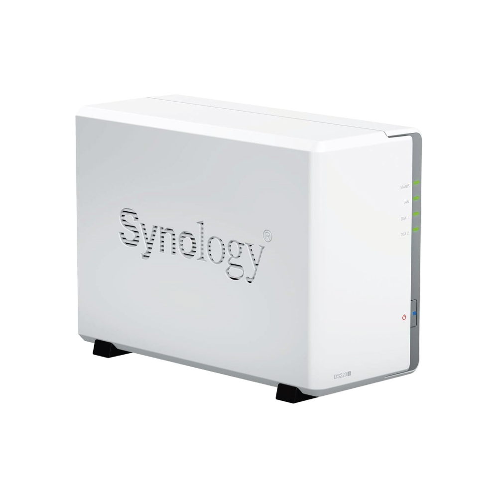 Synology DS223J NAS Server System 2-bay DiskStation 8TB pre-installed Seagate IronWolf